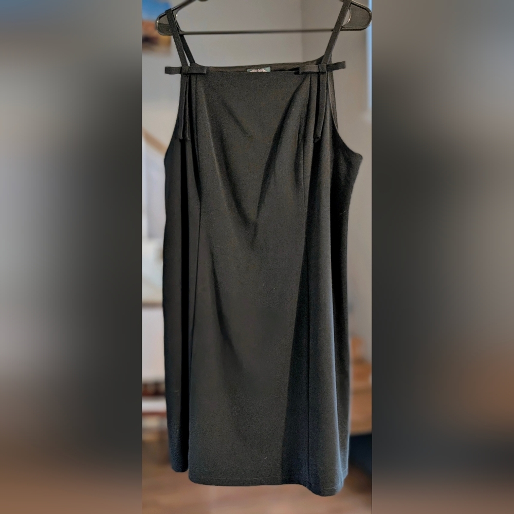 Black Midi Dress Spaghetti Strap